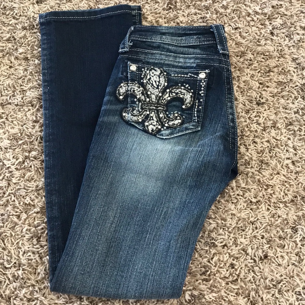 Size 12 straight leg jeans (miss me)